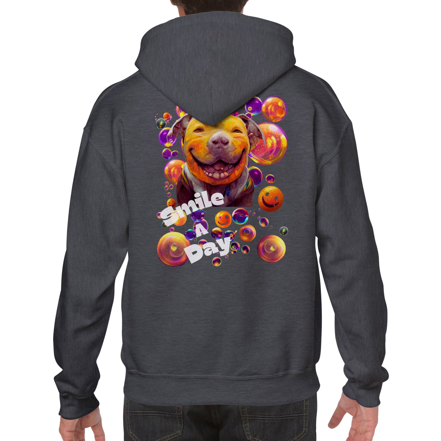 Smile A Day Drop 1 Back Design Classic Unisex Pullover Hoodie
