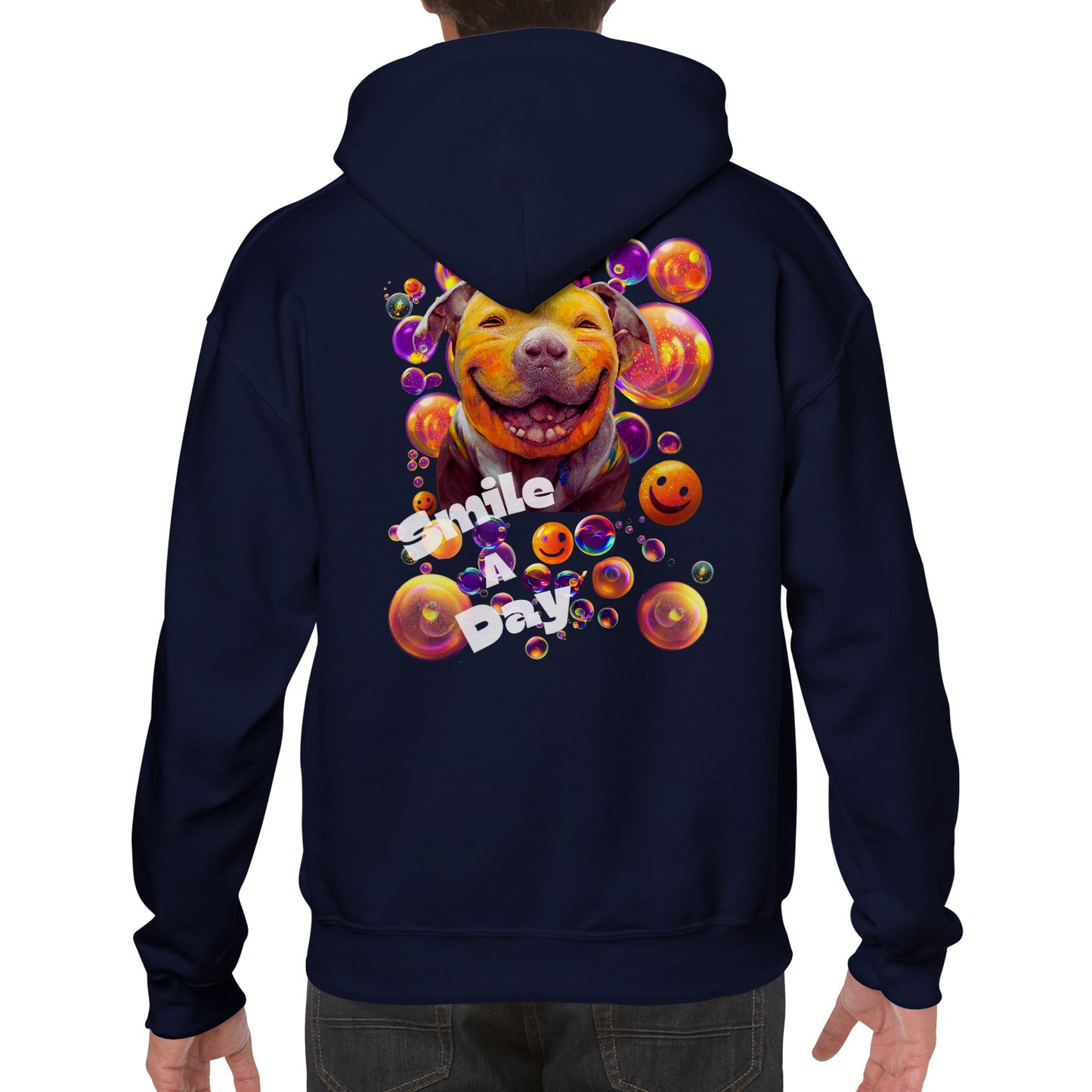 Smile A Day Drop 1 Back Design Classic Unisex Pullover Hoodie
